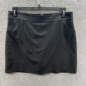 PETER MILLAR Wicking Women's Golf Skort Skirt Stretch Black Size 14